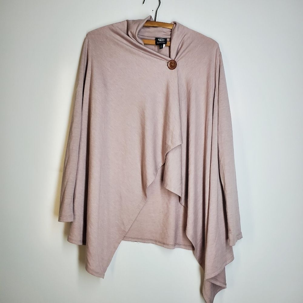 Bobeau Waterfall Cartigan Women's Light Pink. Size S